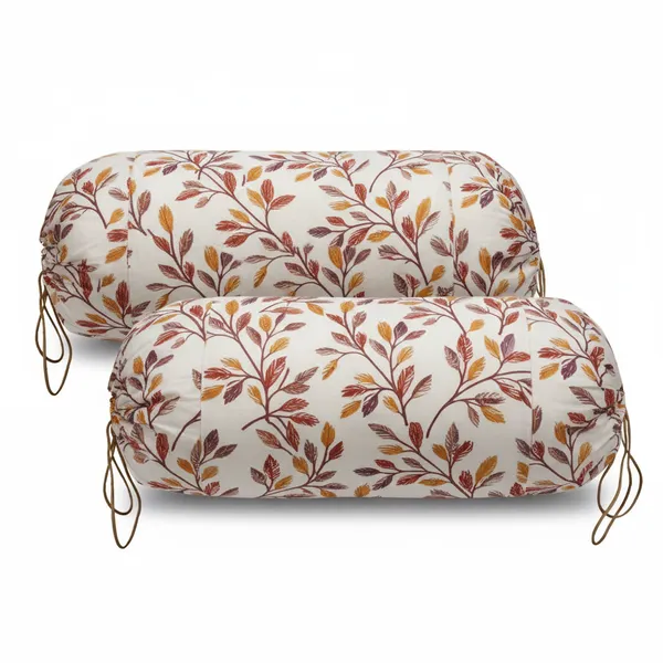 Pack_of_2_Heavy_Knitting_Bolster_Cover_|_80_x_40_cm_|_Brown_Leaf_Print_Masand_Pillow_Covers_|_Premium_Bolster_Cushion_Covers_for_Diwan,_Sofa_&_Bed