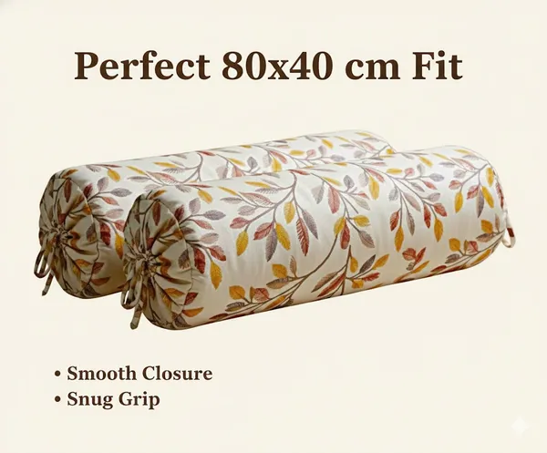 Pack_of_2_Heavy_Knitting_Bolster_Cover_|_80_x_40_cm_|_Brown_Leaf_Print_Masand_Pillow_Covers_|_Premium_Bolster_Cushion_Covers_for_Diwan,_Sofa_&_Bed