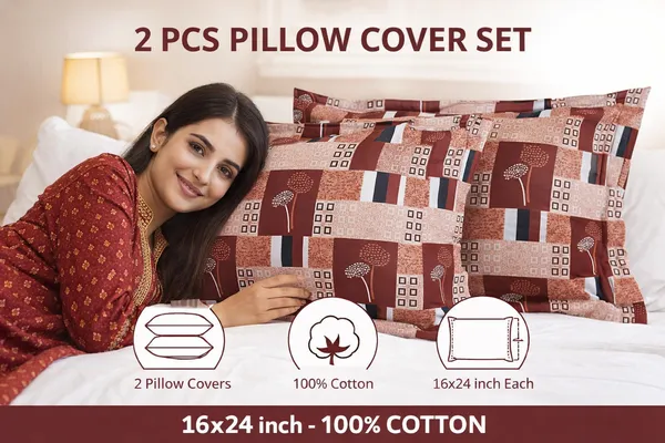 Pack_of_2_Cotton_Pillow_Cover_|_16_x_24_Inch_|_Geometric_Floral_Block_Print_in_Rust_Brown_&_Beige_|_Soft_Printed_Pillow_Covers_for_Bed,_Sofa_&_Diwan