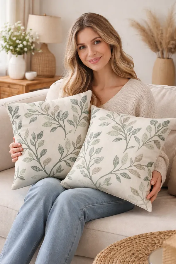 Pack_Of_3_Green_Heavy_Knitting_3D_Print_Cushion_Covers_|_Pillowcases_|_Reversible_Throw_Pillow_Covers_For_Sofa,_Bed_&_Living_Room_|_Durable_Fabric_With_Zip_Closure_|_Home_&_Office_Decor
