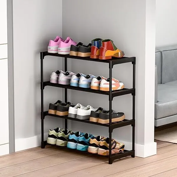 Black_Premium_Quality_Plastic_Shoe_Stand_For_Home_&_Office