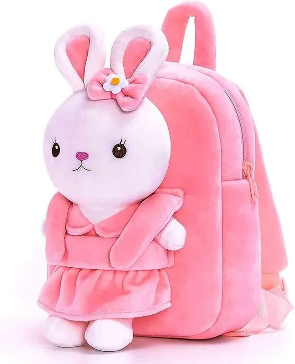 Pink_Premium_Quality_Fabric_Backpack_For_Boys_&_Girls