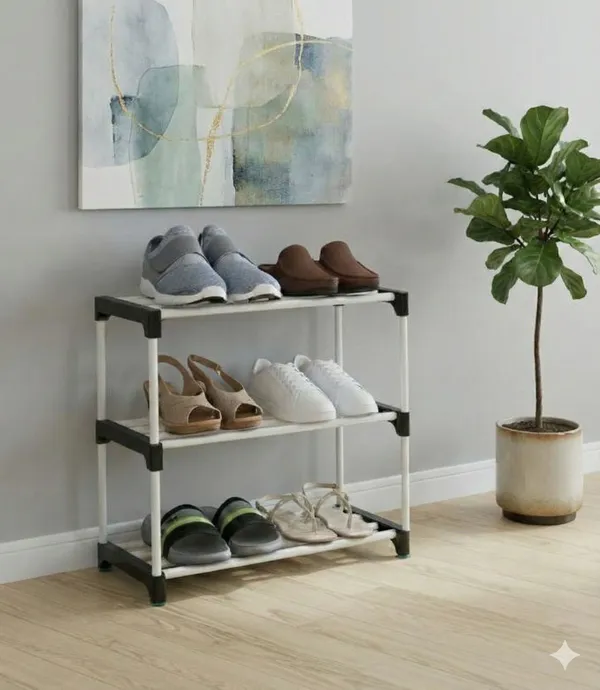 Black_Premium_Quality_Plastic_Shoe_Stand_For_Home_&_Office