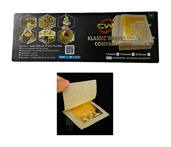 Pure_Gold_Klassic_Waraq_Company_Edible_Leaf_24K_Foil_Sheets_For_Facial,_Cake_Decoration,_Spa,_Ice_Cream,_Desserts,_Food,_2_By_2_In