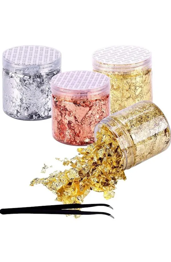 Gold_&_Silver_&_Copper_Leaf_Flakes-_Metallic_Flakes_For_Nail_Deco,_Resin_Art_And_Craft_Offer_(3_+_1_Free)_Total_4_Jars