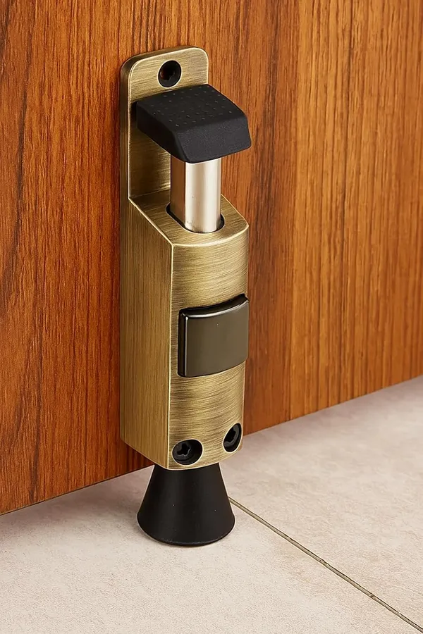 Brass_Antique___Premium_5-Inch_Rubber_Aluminium_Push_Door_Stopper_with_Screw_|_Heavy_Duty_Wooden_Door_Stopper_for_Home,_Office,_Hotel_|_|_Strong_Grip_Door_Holder_for_All_Surfaces_(Pack_of_1)