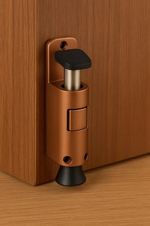 Rose_Premium_5-Inch_Rubber_Aluminium_Push_Door_Stopper_with_Screw_|_Heavy_Duty_Wooden_Door_Stopper_for_Home,_Office,_Hotel_|_|_Strong_Grip_Door_Holder_for_All_Surfaces_(Pack_of_1)