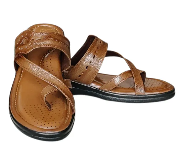 Tan_Pure_Leather_Heel_Platform_Sandals_For_Women