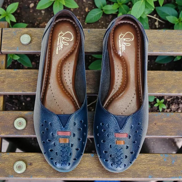 Blue_Pure_Leather_Lightweight_Casual_Flat_Heel_Belly_Shoes_For_Women