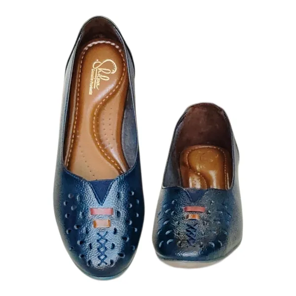 Blue_Pure_Leather_Lightweight_Casual_Flat_Heel_Belly_Shoes_For_Women