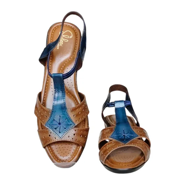 Blue_&_Tan_Pure_Leather_Heel_Sandals_For_Women