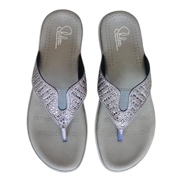 Silver_Pure_Leather_Flat_Heel_Ortho_Chappals_For_Women