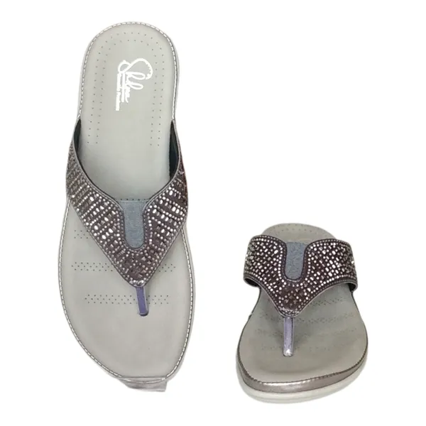 Silver_Pure_Leather_Flat_Heel_Ortho_Chappals_For_Women