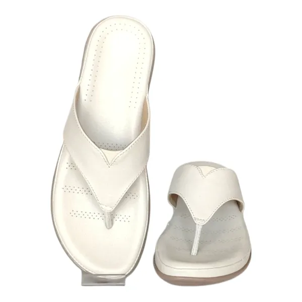 Off-White_Pure_Leather_Flat_Heel_Ortho_Chappals_For_Women