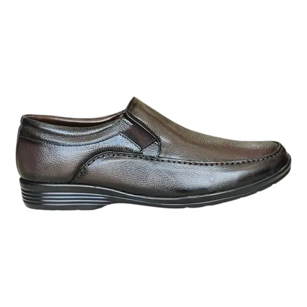 Brown_Pure_Leather_Comfort_Casual_Slip-On_Shoes_For_Men
