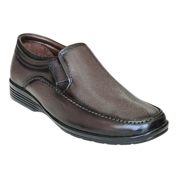 Brown_Pure_Leather_Comfort_Casual_Slip-On_Shoes_For_Men