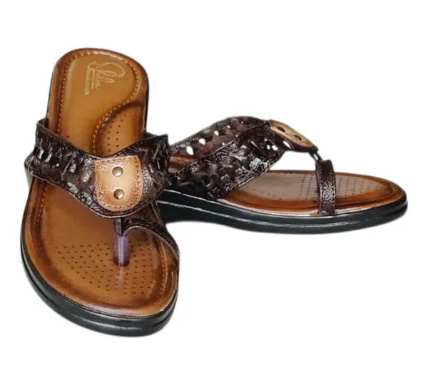 Brown_Pure_Leather_Heel_Platform_Sandals_For_Women