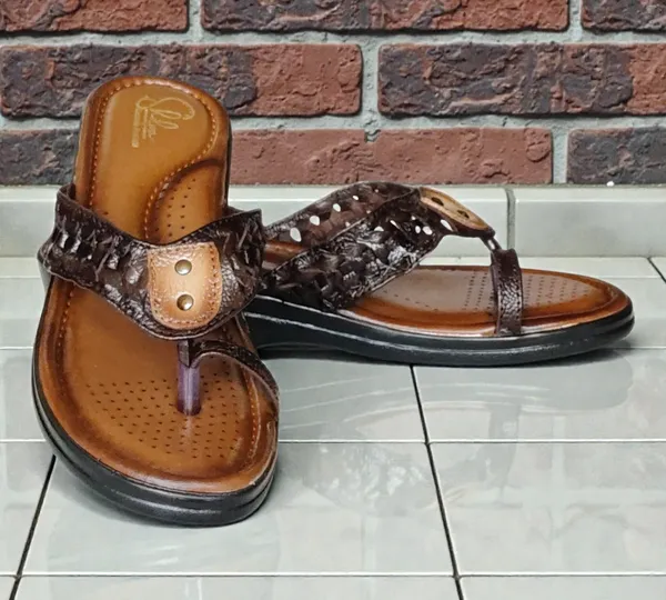 Brown_Pure_Leather_Heel_Platform_Sandals_For_Women