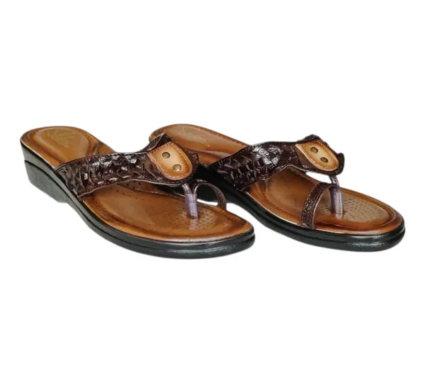 Brown_Pure_Leather_Heel_Platform_Sandals_For_Women
