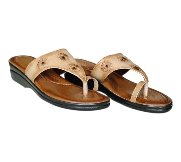 Brown_Pure_Leather_Heel_Platform_Sandals_For_Women
