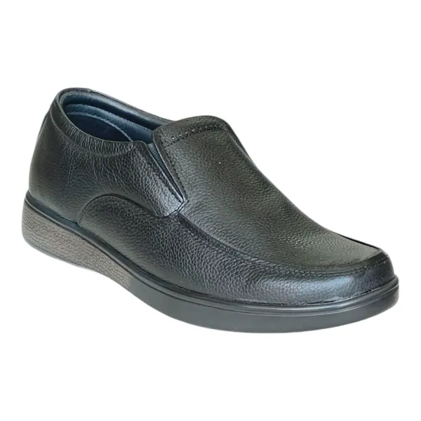 Black_Pure_Leather_Breathable_Daily_Slip-On_Shoes_For_Men