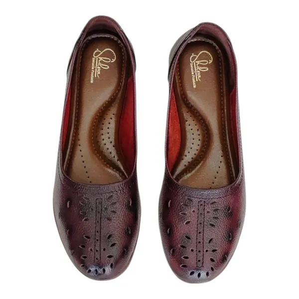 Cherry_Pure_Leather__Elegant_Flat_Heel_Belly_For_Women