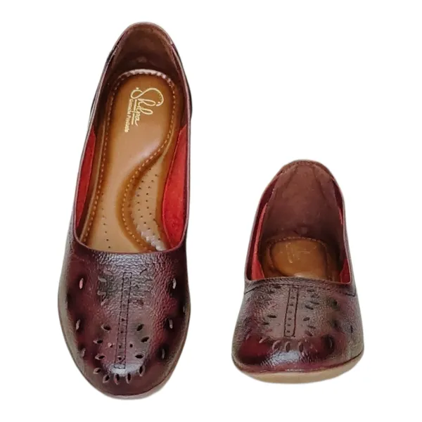 Cherry_Pure_Leather__Elegant_Flat_Heel_Belly_For_Women
