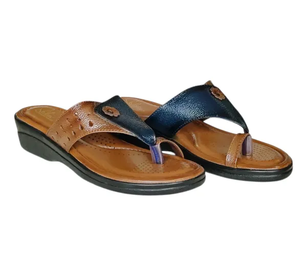 Blue_&_Tan_Pure_Leather_Heel_Platform_Sandals_For_Women