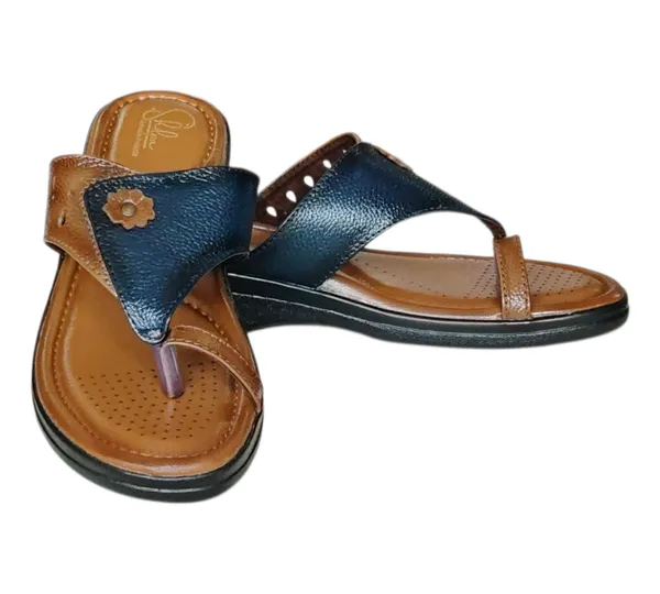 Blue_&_Tan_Pure_Leather_Heel_Platform_Sandals_For_Women