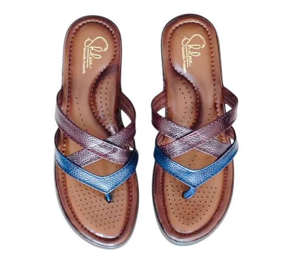 Blue_&_Maroon_Pure_Leather_Heel_Platform_Sandals_For_Women