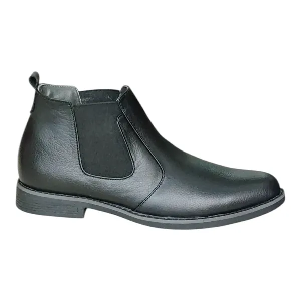 Black_Pure_Leather_Classic_Leather_Boots_For_Men