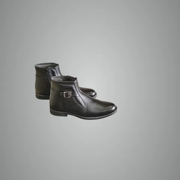 Black_Pure_Leather_Rugged_Ankle_Length_Boots_For_Men