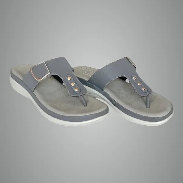Grey_Pure_Leather_Flat_Heel_Ortho_Chappals_For_Women