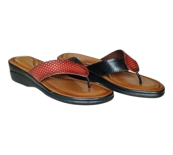 Black_&_Cherry_Pure_Leather_Heel_Platform_Sandals_For_Women