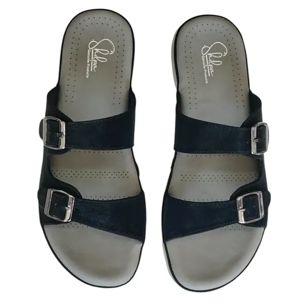 Black_Pure_Leather_Flat_Heel_Ortho_Chappals_For_Women