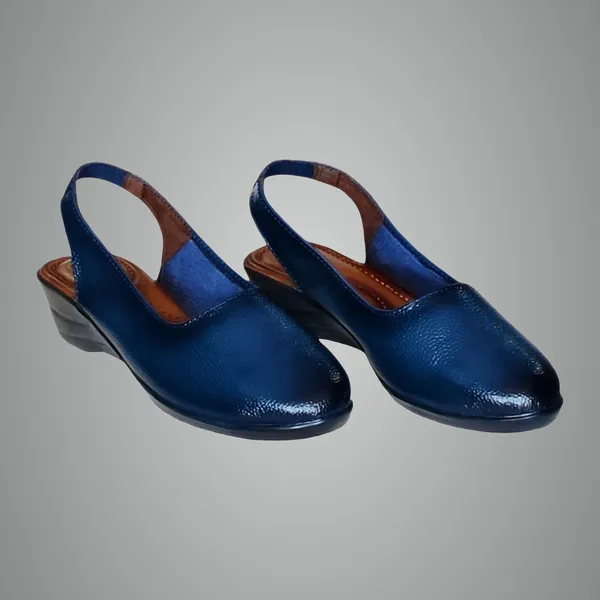 Blue_Pure_Leather_Heel_Sandals_For_Women