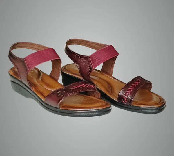 Maroon_Pure_Leather_Heel_Platform_Sandals_For_Women