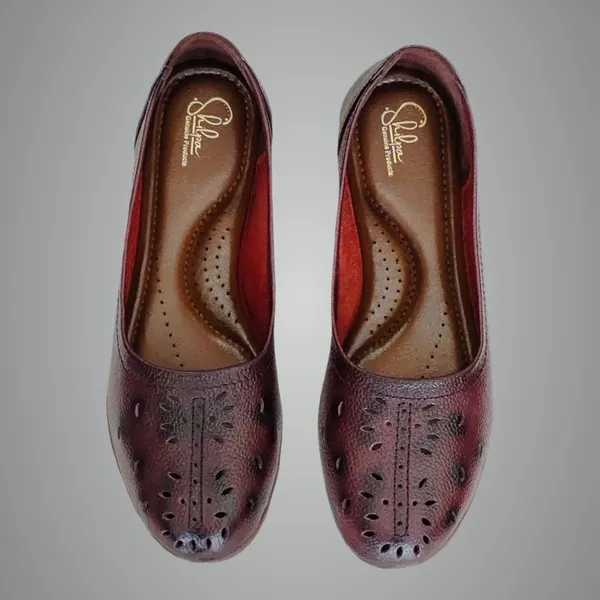 Cherry_Pure_Leather__Elegant_Flat_Heel_Belly_For_Women