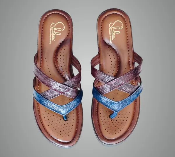 Blue_&_Maroon_Pure_Leather_Heel_Platform_Sandals_For_Women