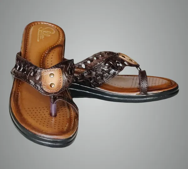 Brown_Pure_Leather_Heel_Platform_Sandals_For_Women