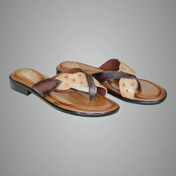 Brown_&_Beige__Pure_Leather_Lightweight_Flat_Chappals_For_Women