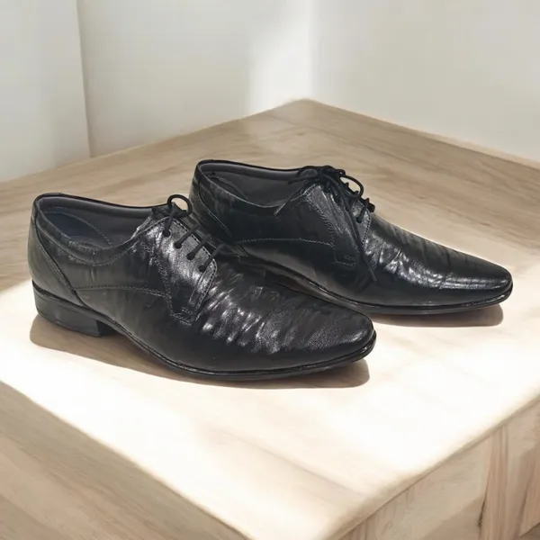 Black_Pure_Leather_Classic_Derby_Lace-Up_Shoes_For_Men