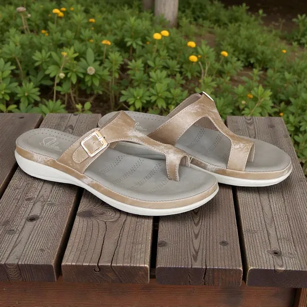 Beige_Pure_Leather_Flat_Heel_Ortho_Chappals_For_Women