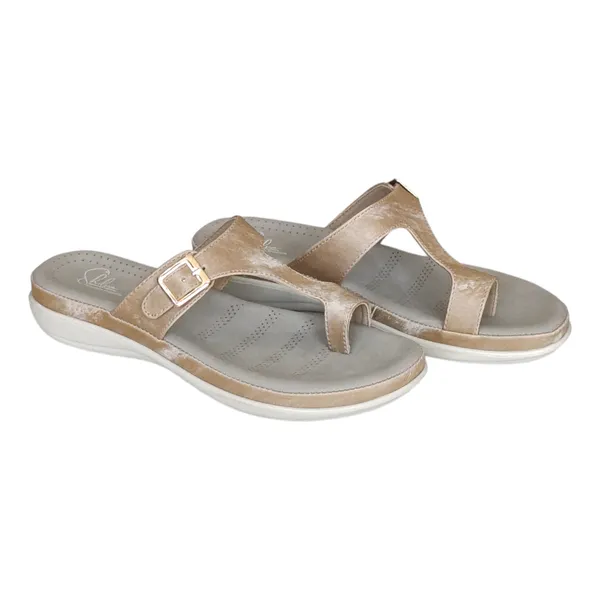 Beige_Pure_Leather_Flat_Heel_Ortho_Chappals_For_Women