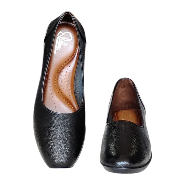 Black_Pure_Leather_Heel_Belly_For_Women