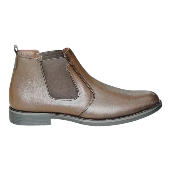 Brown_Pure_Leather_Classic_Leather_Boots_For_Men