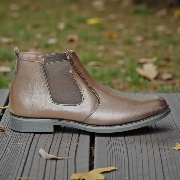 Brown_Pure_Leather_Classic_Leather_Boots_For_Men