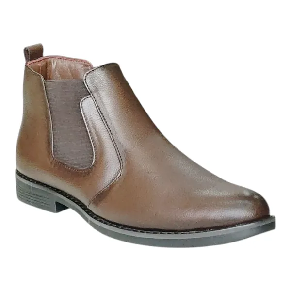 Brown_Pure_Leather_Classic_Leather_Boots_For_Men