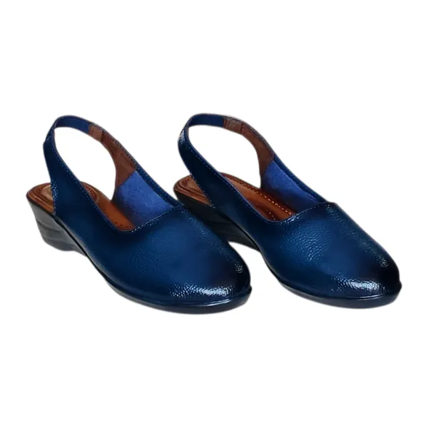 Blue_Pure_Leather_Heel_Sandals_For_Women