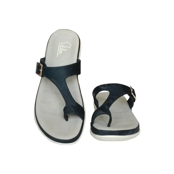 Black_Pure_Leather_Flat_Heel_Ortho_Chappals_For_Women